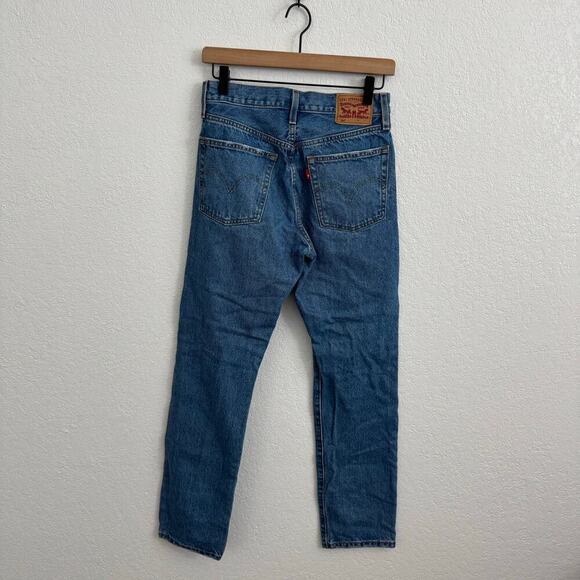 Levi's 501 Original High-Rise Straight Denim Jeans Oxnard Athens Crown Blue 25 - Picture 9 of 12